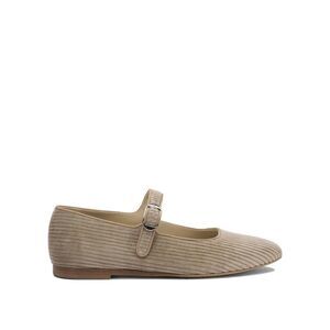 LE MONDE BERYL Women's Corduroy Mary Jane Flats Women Beige Ballerinas